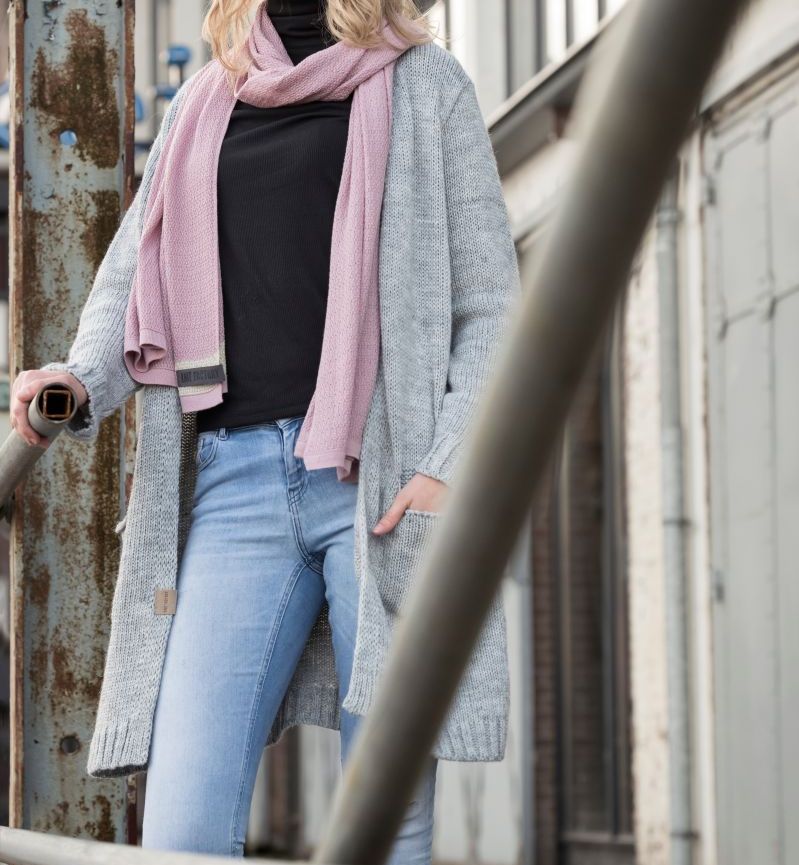 Miysu Gebreid Damesvest Ruby Grijs - Afbeelding 5